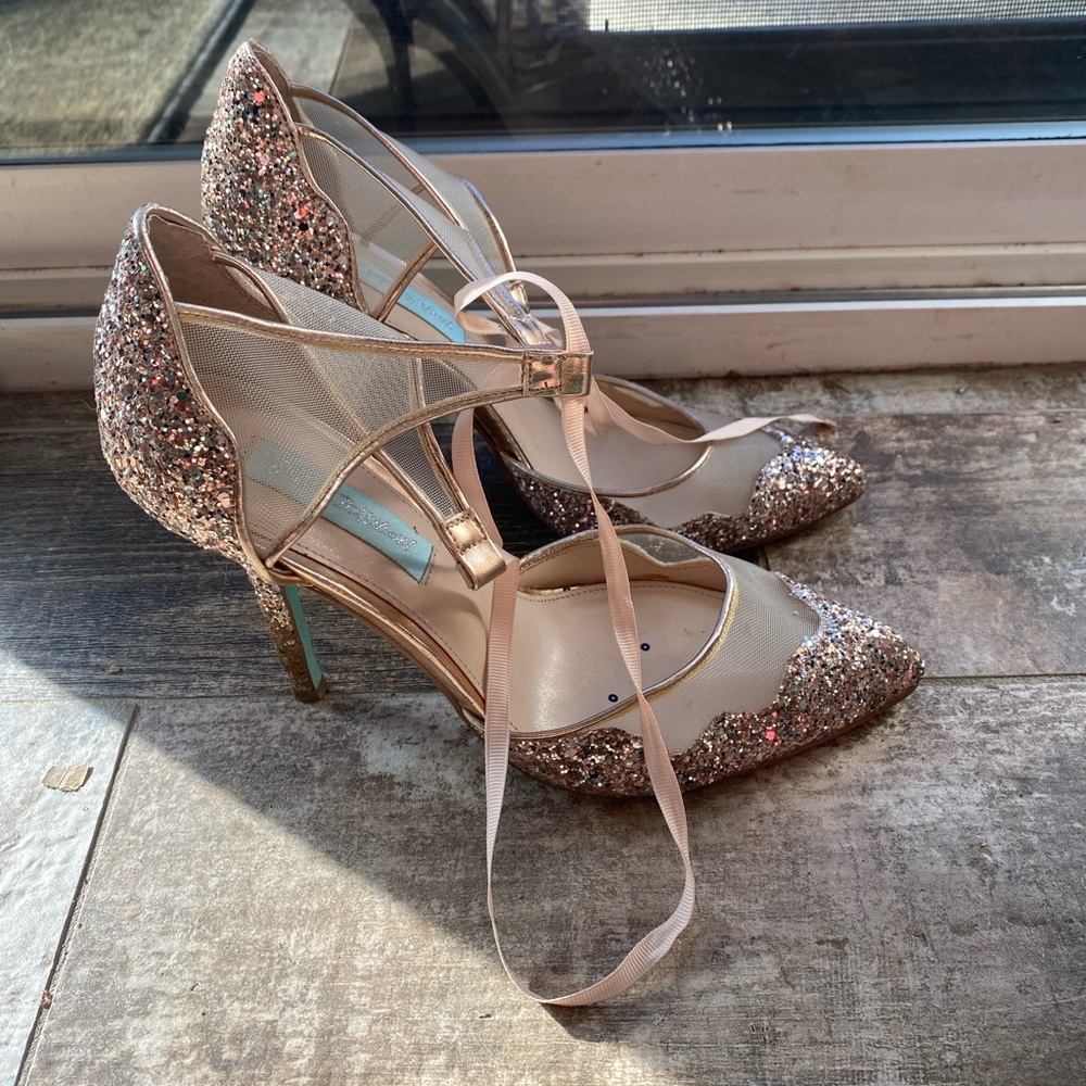 Betsey Johnson Glitter Stiletto Heels